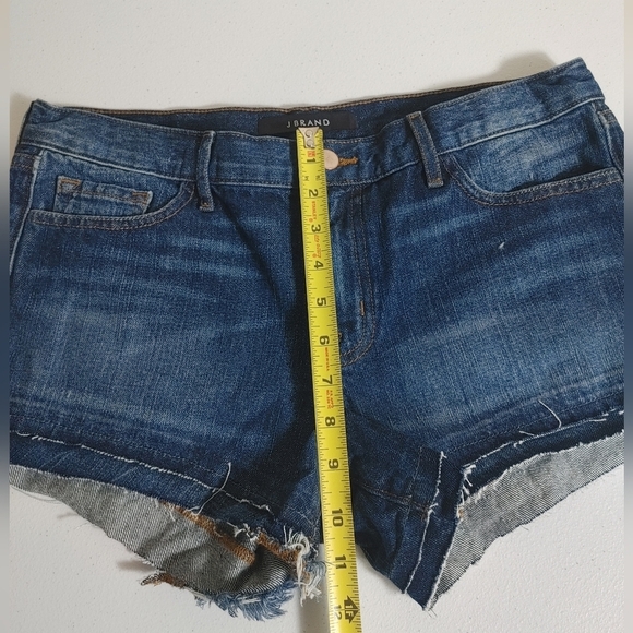J Brand Blue Jean Shorts Frayed Double Hem Size 27 - Picture 9 of 9